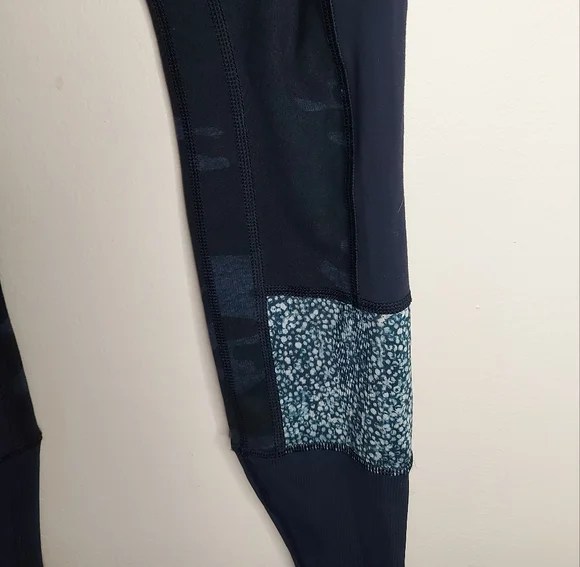 Lululemon Wunder Under Sashiko Patch Camo Inkwell Navy Blue Camo Leggings - Picture 5 of 11